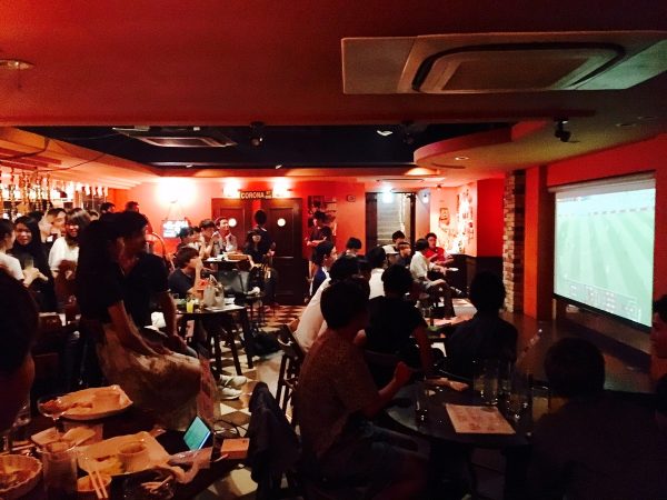 京都 Kyoto 河原町で サッカー ワールドカップ World Cup 2018 決勝戦 Final gameを 観戦 パブリックビューイング Public viewing @El Coyoteサムネイル